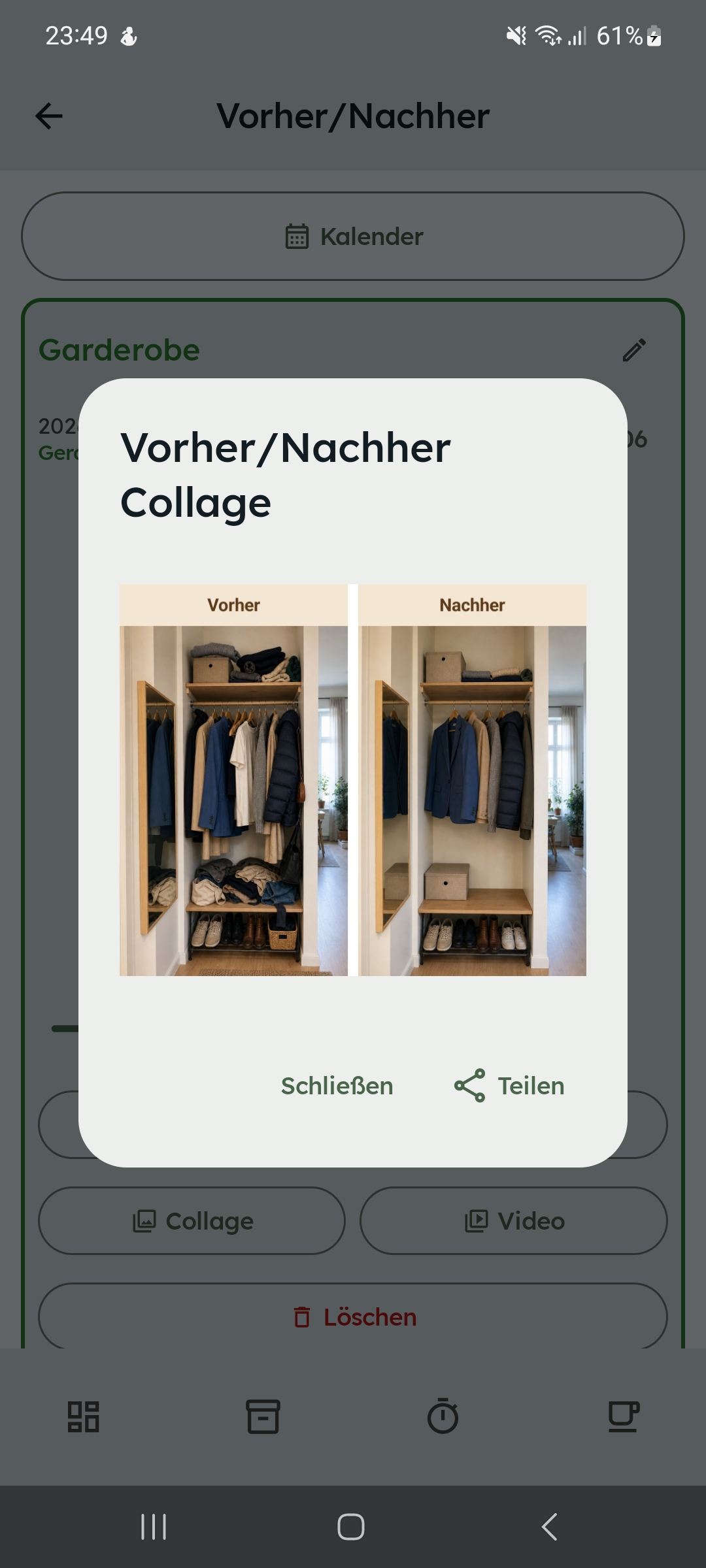 ClutterFlow Screenshot des Fortschritts